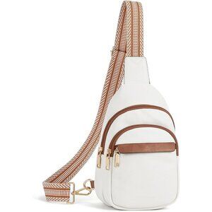 Leather Sling Bag for Women Small Crossbody Fanny Pack Shoulder Chest Bag